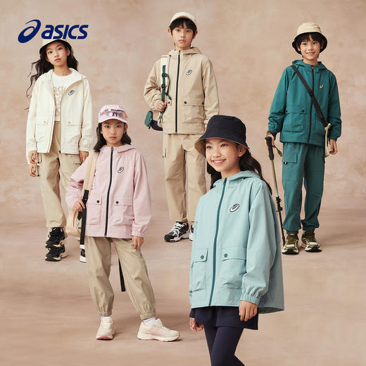Asics/亚瑟士童装特氟龙三防面料儿童宽松梭织便服25年春季新款 商品图4