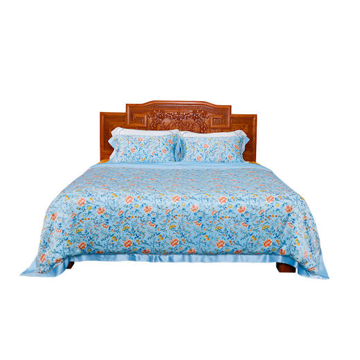 【皇锦】印花蚕丝大三件套-繁花似锦 商品图0