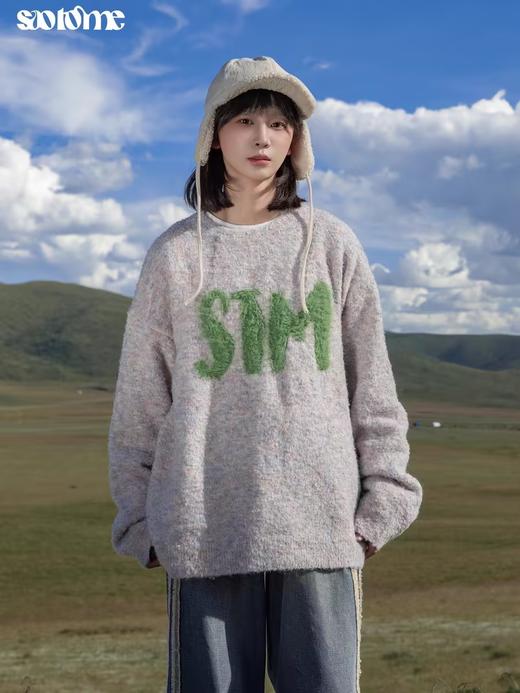 早乙女惠子saotome/STMMY244321/仿貂毛logo毛衣 商品图0