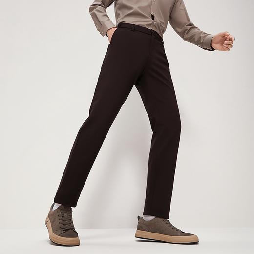【蓄热暖氧吧】柒牌弹力休闲裤男秋冬新款商务通勤上班修身直筒裤	127H72270 商品图1