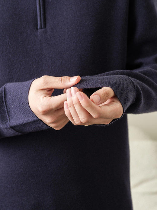 【可机洗羊毛衫】5天内发货！千元质量小立领半拉链毛衣男2025冬爸爸打底针织衫JX27 商品图4