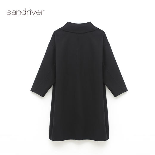 羊绒手工装饰线外翻领休闲大衣SJF96W208A 商品图2