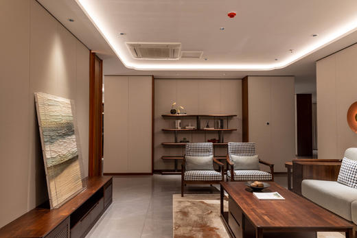 【现代风-展示架CY271】客厅/展示架/北美黑胡桃 商品图1