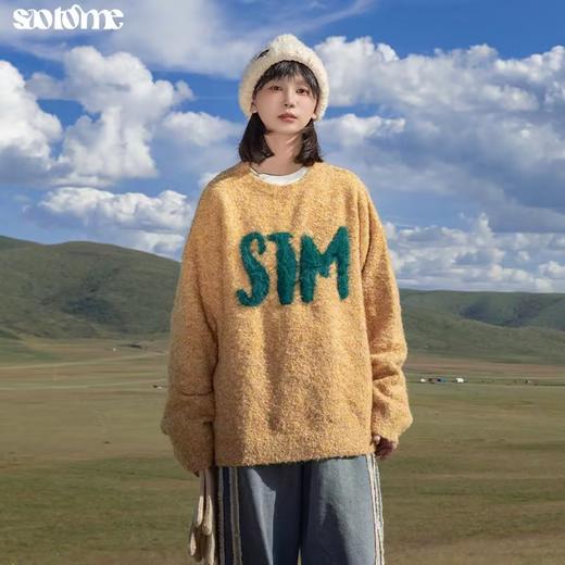 早乙女惠子saotome/STMMY244321/仿貂毛logo毛衣 商品图1