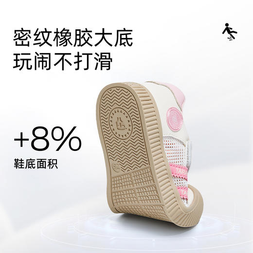 泰兰尼斯春季新款儿童幼儿园室内鞋女童运动鞋女宝宝舒适透气板鞋  T02X5A6107 商品图3