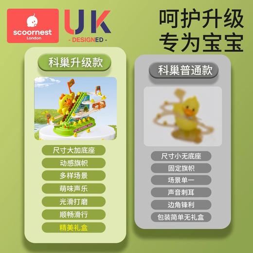 科巢婴儿玩具0-1岁抬头练习训练小黄鸭爬上楼梯轨道6个月宝宝3岁 商品图1
