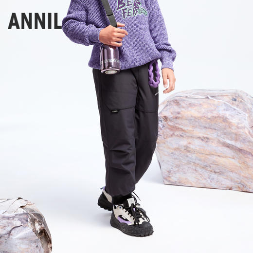 【轻薄5~15℃】男女童户外型保暖羽绒裤冬季新款安奈儿童装实体店同款AM446784 商品图1