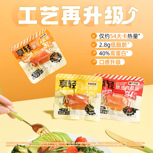 【闪电旗舰店】【有味精介意勿拍】享轻™脆皮肉粒肠40g 原味/香辣味/奥尔良味/黑椒味 商品图2