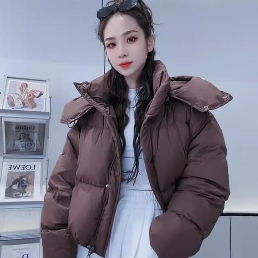 【YW】无忧购韩系短款宽松休闲糖果色连帽50%白鸭绒面包服24136#(截单后7天发货)25年清仓捡漏 商品图3