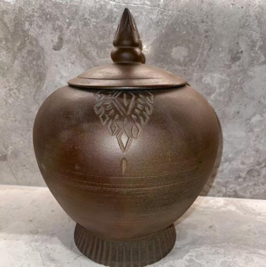 傣陶-塔尖茶罐 商品图1