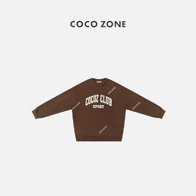 COCO ZONE美拉德美式街头范~圆领宽松字母卫衣 23C19654