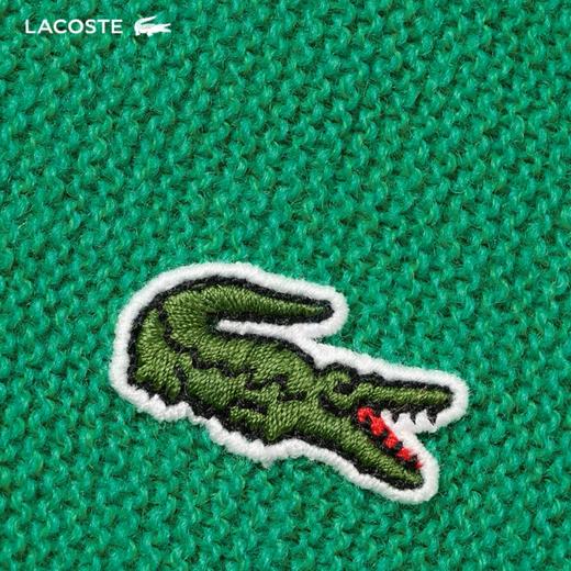 【海信嘉年华】LACOSTE法国鳄鱼女装简约纯色舒适圆领正肩套头毛衣羊毛衫AF9551-98 商品图4