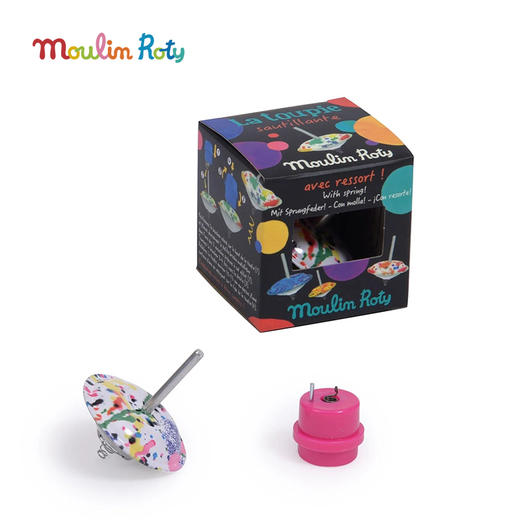 Moulin Roty 图纹木纺陀螺 适合4岁+ 魔术般神奇的视觉效果 小小奇迹系列 法国品牌-711249 商品图9