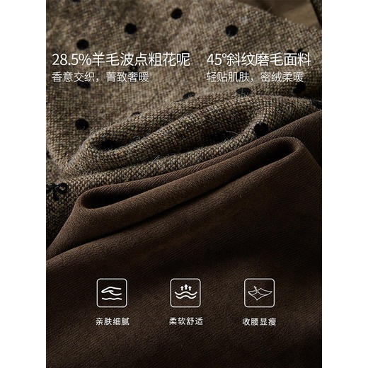 【专属特价】熙世界小香风套装女2025新款一整套秋冬穿搭波点马甲连衣裙两件套 商品图2