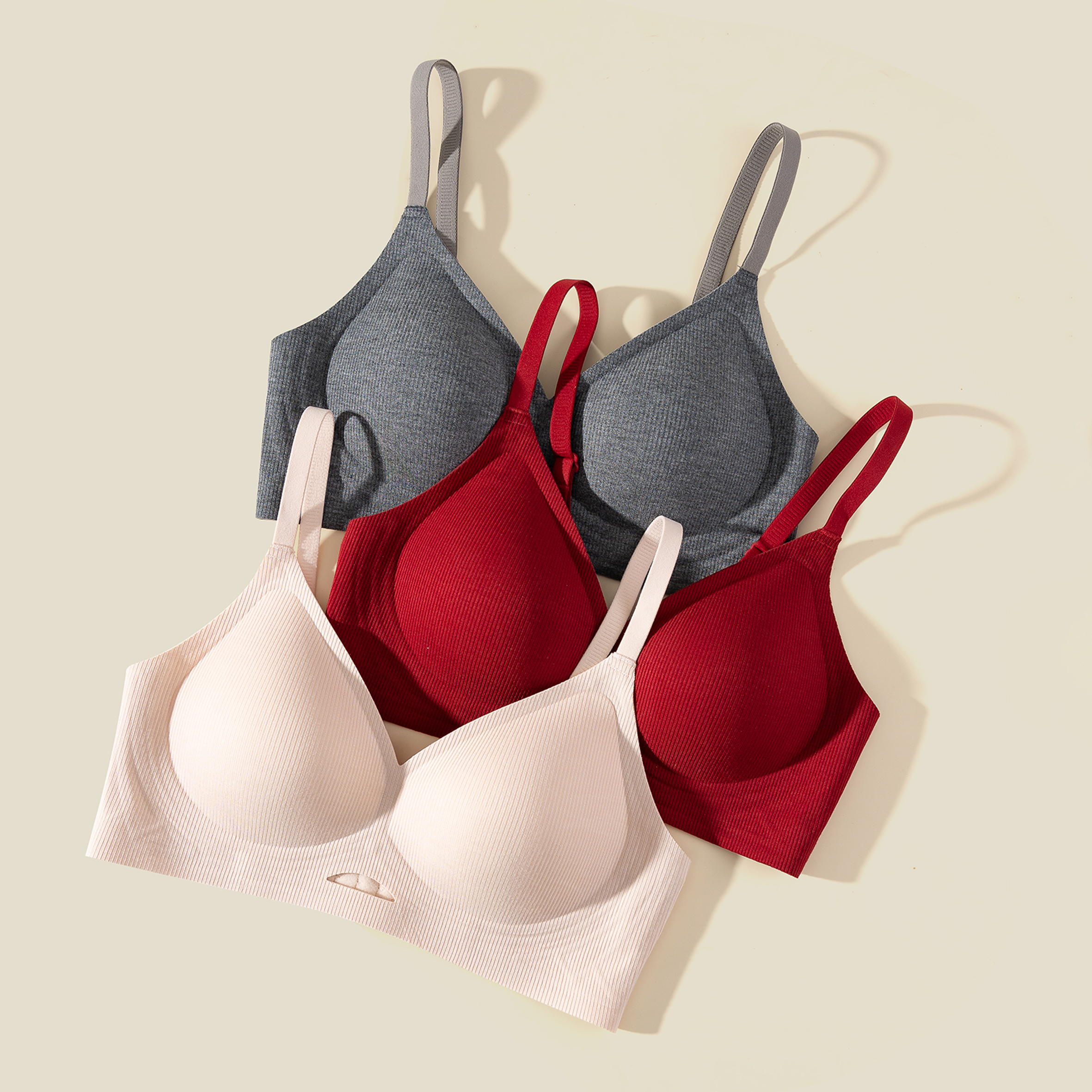 连绵· 软螺纹文胸5517（AB）