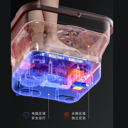 志高可折叠泡脚桶加热恒温足浴桶家用按摩桶电动泡脚桶按摩2381系列 商品图5