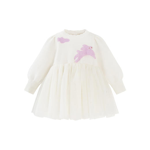 【网纱连衣裙】迷你巴拉女童连衣裙亲肤纯棉拼接甜美泡泡袖 商品图4