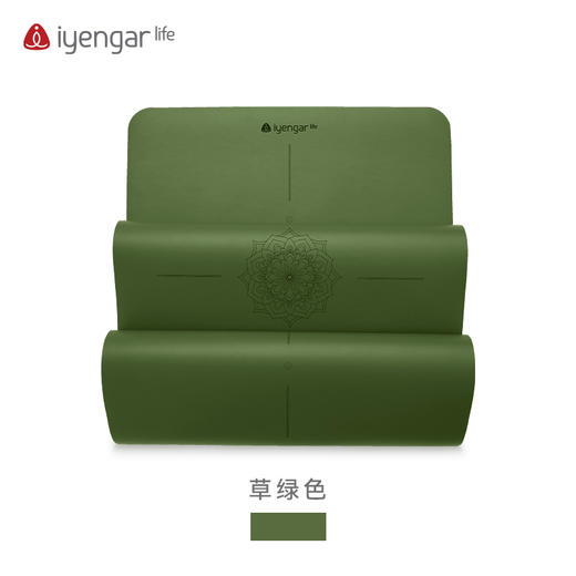 艾扬格 lifeA3093 曼陀罗体位线瑜伽垫 加宽  防滑防汗 土豪橡胶瑜珈垫 尺寸：185*68cm 4mm 商品图3