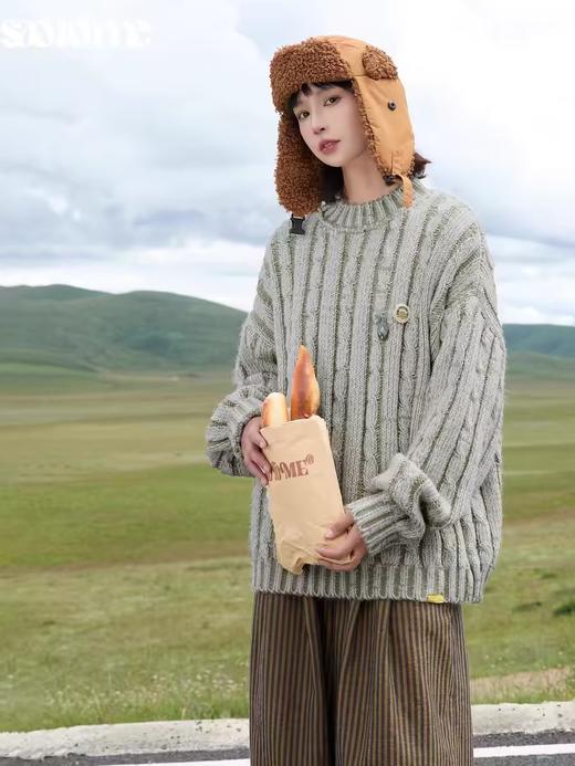 早乙女惠子saotome/STMMY243268/仿水洗圆领毛衣 商品图2