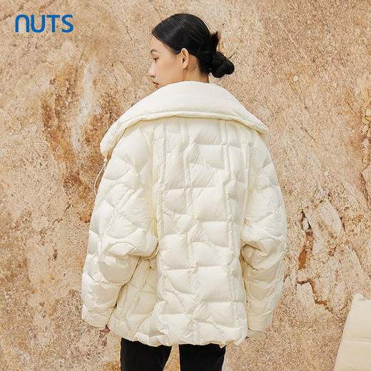 NUTS冬季新品纯色韩版设计感时尚保暖中羽绒服女342091118 商品图3