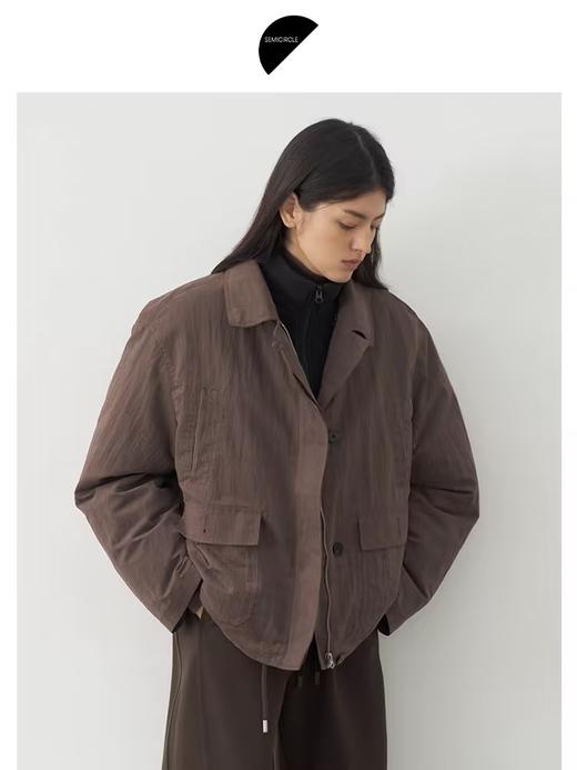 半圆/D24404504/假两件轻户外休闲摇粒绒羽绒服 商品图0