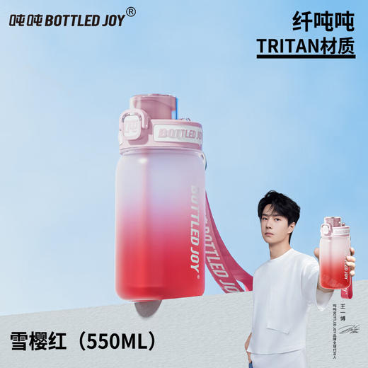 吨吨  渐变系列吸喝盖水杯XL-8  550ml 商品图0