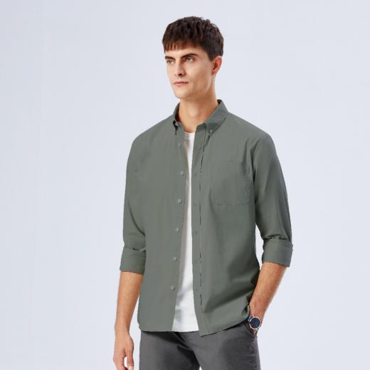 佐丹奴男装01042002纯棉口袋长袖衬衫01042002 商品图1