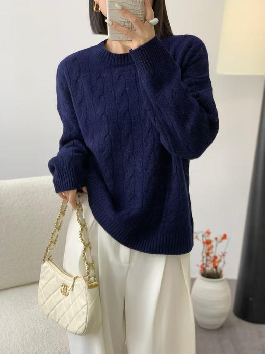 【团购】去年老款  断色了 工厂春节放假前清仓福利来啦 多色镶嵌金丝款 纯羊毛 羊毛衫 商品图3