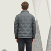 半身缘男装 冬季短款立领简单轻盈舒适双面穿羽绒服254212M01712954 商品缩略图4