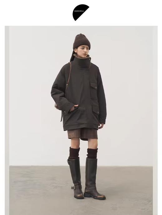 半圆/D24411543/工装仿羊羔毛外套 商品图1