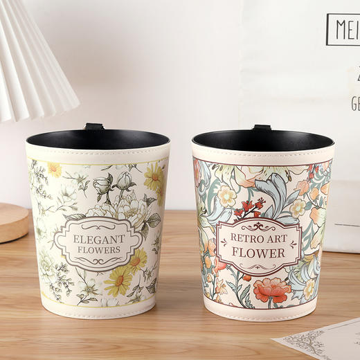 「轻奢质感！桌面MINI垃圾桶」车载垃圾桶汽车车用置物箱后排迷你家用复古纸篓收纳创意车上居家日用收纳整理 商品图0