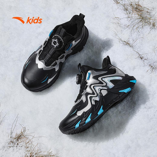 安踏儿童男大童棉鞋舒适防滑儿童保暖加绒登峰二棉运动棉鞋312446917N 商品图0