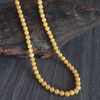 【天然正品】A货翡翠天然精品细腻无杂裂约9.0MM糯种鸡油黄黄翡翡翠圆珠项链60CM中性款现售价：4880！300924NJM21 商品缩略图2