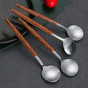 「19.9到手5支」不锈钢勺子加厚夹柄甜品勺 长柄咖啡搅拌勺蜂蜜勺茶勺家用调羹餐饮用具 商品缩略图1