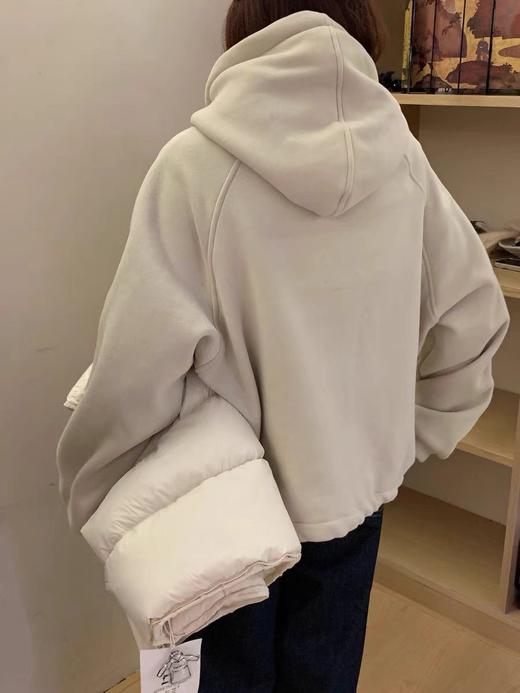 【YW】无忧购韩版宽松显瘦白鸭绒羽绒马甲+加绒连帽卫衣两件套24158#(截单后7天发货)25年清仓捡漏 商品图4