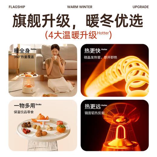 【小家电】向物-小太阳取暖器-圆桌mini HF 商品图1