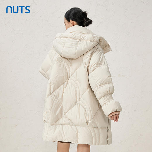 NUTS冬季新品纯色防风立领时尚高级百搭保暖中羽绒服女344092133 商品图3
