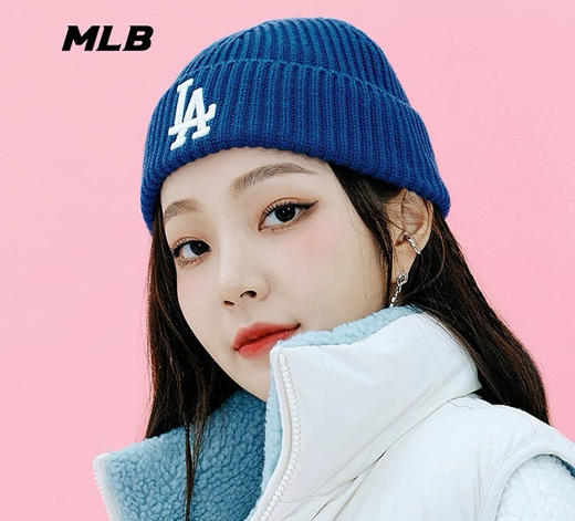 MLB毛线帽洋基道奇LA情侣包头保暖针织帽3ABNSB216 商品图0