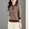 CC-MY-1178半拉链毛衣女秋冬2024新款设计感翻领卫衣洋气打底衫内搭针织上衣 商品缩略图3