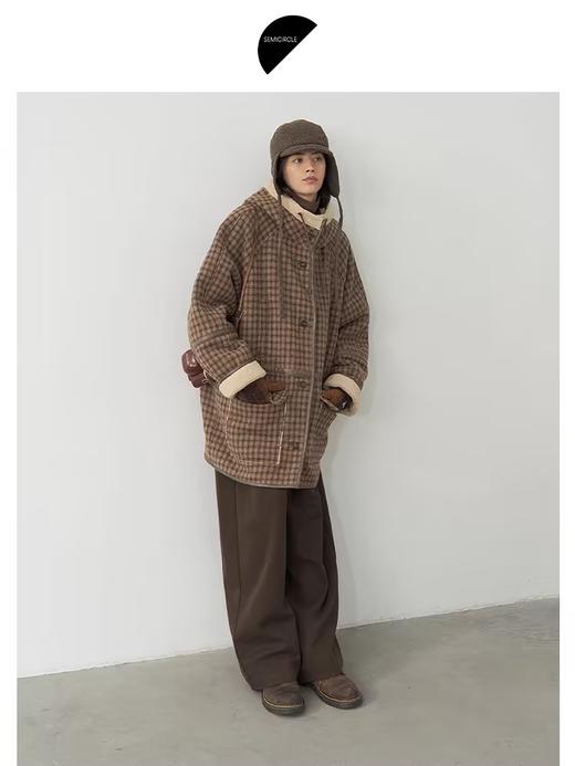 半圆/D24401592/毛呢复合羊羔毛外套 商品图0