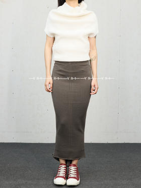 Rick Owens｜褐色轻质针织鱼尾裙