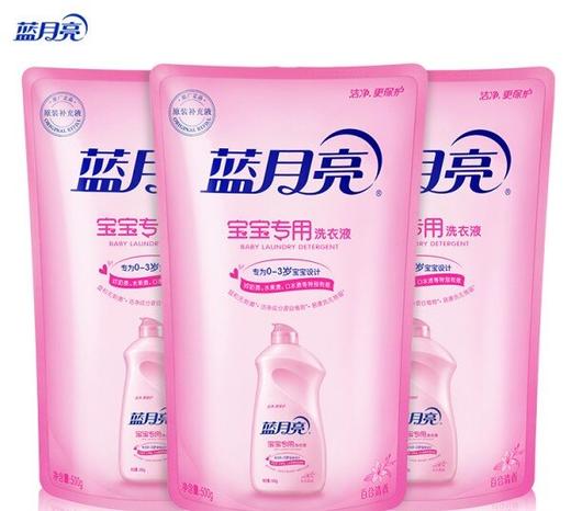 【蓝月亮】洗衣液 百合宝宝洗衣液袋500g 3袋装 商品图0