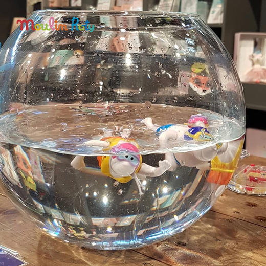 Moulin Roty 灰色-疯狂摇摆鱼 发条玩具 适合3岁+ 能在水里畅游的搞笑玩具 小小奇迹系列 法国品牌-711152 商品图3