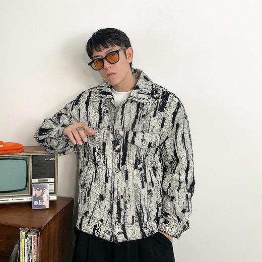 徐太浪撞色衬衫领夹克羽绒服男冬季潮牌设计感小众痞帅防寒服外套 商品图2