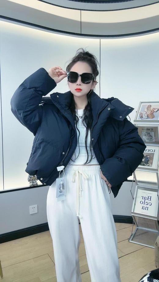 【YW】无忧购韩系短款宽松休闲糖果色连帽50%白鸭绒面包服24136#(截单后7天发货)25年清仓捡漏 商品图2