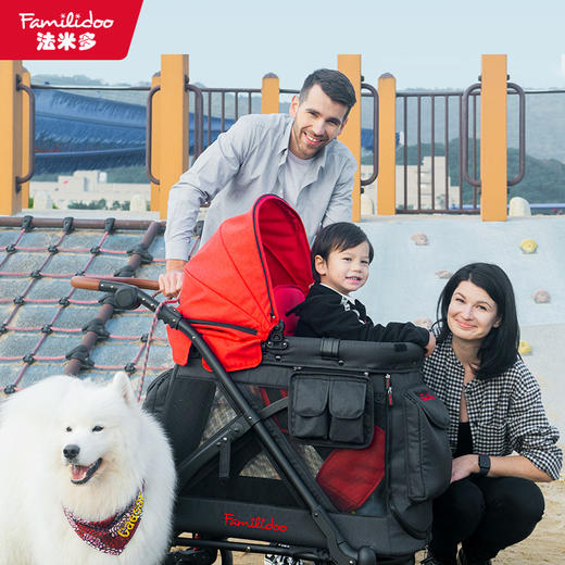 FAMILIDOO法米多婴儿宠物儿童多功能推车可坐可躺一键收车露营遛娃托育户外 商品图1