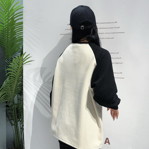 b圆领拼色打底T恤40930（白） 冬季 244010480321 商品图3