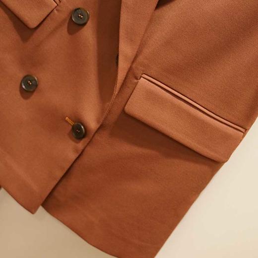 VIVIAN LIU TZ2413107梅春女装新款西装领双排扣中长款马甲 商品图3