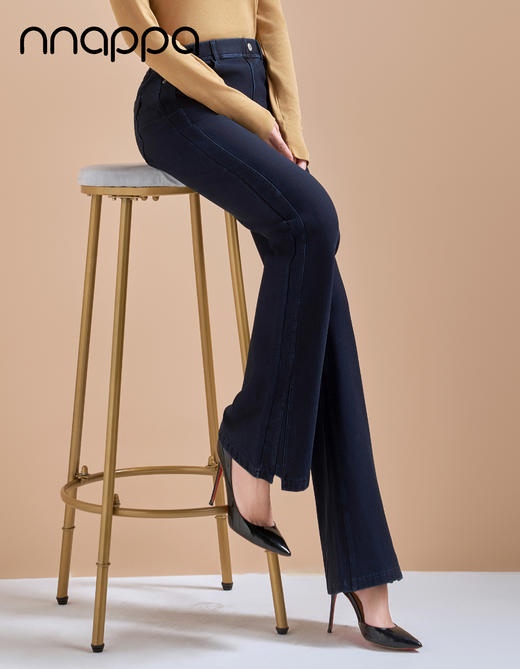 暖丝特抓毛外穿时尚微喇牛仔裤PA29331 商品图2