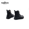 Safiya/索菲娅2024冬英伦风圆头侧拉链时尚粗高跟厚底马丁靴 SF44116268 商品缩略图3